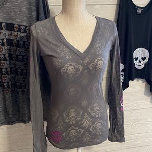 Sassy skull tee shirt bundle of 3. Size M ❤️